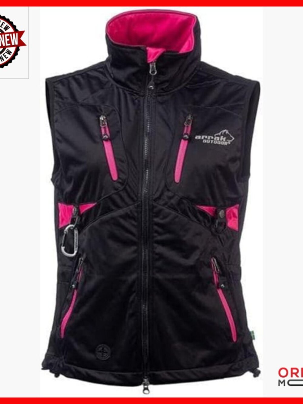 Women's Softshell Training Vest with Pockets, Water Resistant, XS-4XL